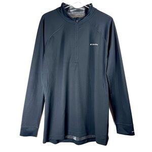 Columbia Omni-Heat 1/2 Zip Base Layer Pullover Men’s XL Black Thermal